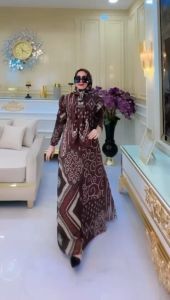 Najmi Vol 3 By Soekha Gamis Set Hijab Segi Empat Ceruty Armani Printing Paisley