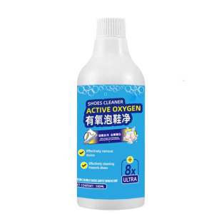 Shoe soaking liquid with oxygen decomposition degreasing yellowing stain removal and white shoes cleaning tool Safety