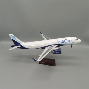 1:80 Scale 47cm A320 Indian Indigo Airlines Simulation Passenger Aircraft Model Toys With Wheels And Lights Collected Gift By