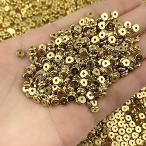 Stainless Steel Spacer Bead With Hole Round Metal Loose Beads 20/50pcs 4/5/6mm For DIY Jewelry Making Necklace Earrings Supplies