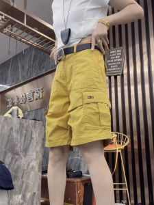 Korean Style Summer Thin Washed Cotton Straight Leg Short Pants Womens High Waist Five Parts Workwear Pants Artistic And Fashionable