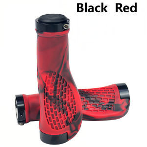 SHIZIWANGRI | 1 Pair TPR Rubber Bicycle Handlebar Grips Ergonomic Design Aluminum Lock Ring PP Core Shock Absorption Non-Slip Multicolor