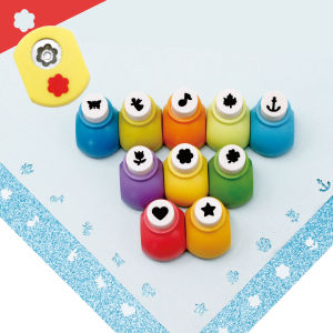 10 เครื่องตัดกระดาษ MINI SINGLE Hole CRAFT puncher 10 มม.เด็กชุดดอกไม้หัวใจ Star รูปร่างกระดาษหัตถกรรม cardmaking สมุดภาพ