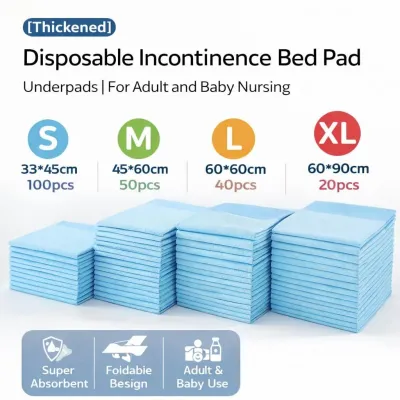 🇸🇬【Thickened】Disposable Incontinence Bed Pad | Underpads | For Adult and Baby Nursing / Baby Puppy & Adults Bed Pads Disposable Adults Dog Pee Pads Extra Large XL Incontinence Pads