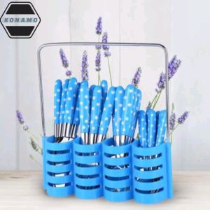 Sendok Garpu Makan Sendok Polkadot Set Stainless 24PCS