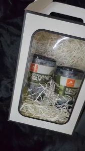 ชุดกล่องกระดาษหน้าใส DIY สำหรับสั่งคู่กับแก้วหน้าใส ทรงหูจับ มีกล่อง+กระดาษฝอย+ไฟ สำหรับใช้งานหน้าใส