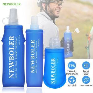 NEWBOLER Chai Nước Có Thể Gập Lại TPU Mềm Bình 150Ml/250Ml/500Ml Dành Cho Thể Thao Ngoài Trời Chạy Cắm Trại Di Động Gấp Túi Nước