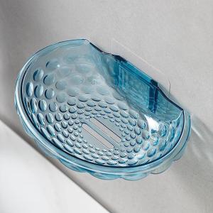 Hộp Đựng Xà Phòng Acrylic Trong Suốt Treo Tường Phòng Tắm Tròn Siêu Lớn Sang Trọng Không Cần Khoan Dụng Cụ Vệ Sinh Gia Dụng