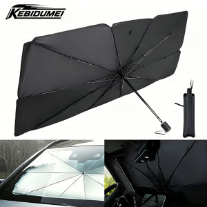 KEBIDUMEI Car Sunshade Windshield Umbrella Front Sunshade Parasol Foldable Summer Protection Car Heat Insulation Car Accessories