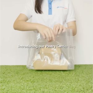 (50PC BULK-SALE) Pastry Carrier Bag - HDPE Grade for Cake box Plastic Bag Bundle Plastic Carrier