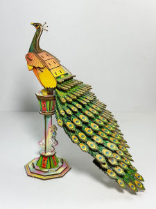 Peacock Wooden Artificial 3D Three-Dimensional Puzzle Model Kids Puzzle Hand-Assembled Toys Animal DIY Gift