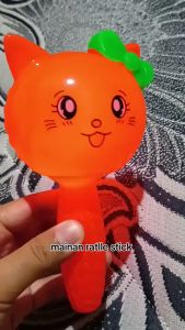 Rubber Stick Toys Boneka Lampu dan Suara Mainan Pencet RATTLE STICK