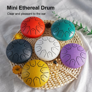 Mini Steel Tongue Drum 4 Inch 8 Notes Rain Drum for OutsideSteel Tongue Drum Rain Chime Musical Instruments for Adults Kids