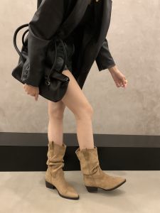 XUJIA | Giày Bốt Đống Dày Cho Phụ Nữ Cao Đến Mid-Calf