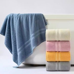 PrettyFamily Fashion Soft Cotton Bath Towels Adult Couples Household daily bath towel Simple Pure Colour Hairless Towels ins large thick bath towel super absorbent quick-drying towel