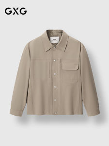 GXG | Khaki Twill Easy-care Collared Administrative Jacket Spring 2025