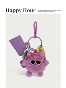 Cute Monster Plush Charm Keychain Bookbag Pendant DIY Gift