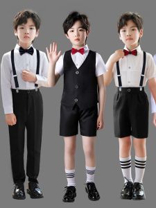 DDL | Summer Childrens Suit British Style Host Piano Performance