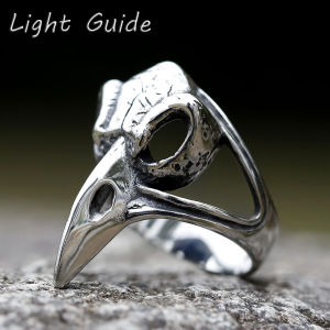 2022 NEW Mens 316L stainless steel rings Vintage viking raven head RING for teens animal Jewelry Gift free shipping