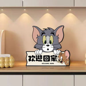 Welcome Home Cat And Mouse Decorative Painting Entrance Hall Tabletop Decoration High-End Feel Small Niche Room Arrangement