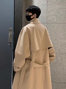 V37 | Mid-long Beige Windbreaker Jacket