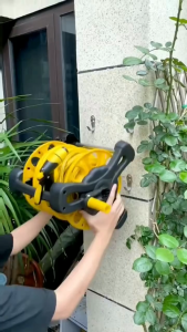 Hose reel set 10-35M Hose Holder Water pipe Rack Adjustable Spray Home Cleaning Garden watering