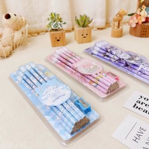 Set Pensil Karakter 12pcs+Rautan / Mini Stationery / Alat Tulis Sekolah / Paket Alat Tulis Pensil Set 12PCS