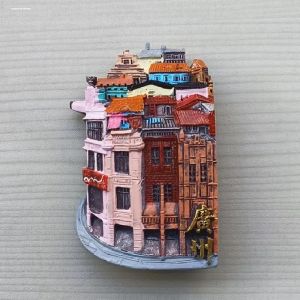 Guangzhou Tourism Refridgerator Magnets Cultural and Creative Souvenir Gift China City Scenic Spot Chinese Fad Magnetic Sticker Magnetic Force Stickers