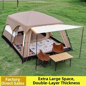 BEIANLANG | Outdoor Camping Two Rooms One Hall Tent Foldable Waterproof Portable Thickened