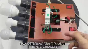 AC 63A 90-300V TUYA WIFI Smart Circuit Breaker Power Metering Energy Meter DIN Rail Smart Home wireless Remote Control Smart Switch