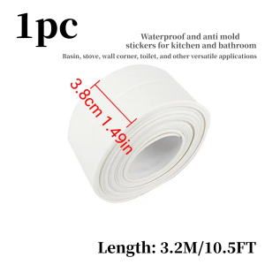PVC anti mold tape waterproof and sealing tape around toilet seats suitable for bathrooms bathtubs floors and walls