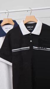 PO221224 Áo Polo DOCAS Two Line Chất Liệu Cotton CMC Form Regular Fit