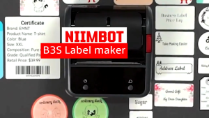 NIIMBOT B3S Pro Bluetooth Label Printer - 75mm Thermal Barcode & QR Code Sticker Maker for Retail Warehouse Receipt (20-75mm Paper Size)