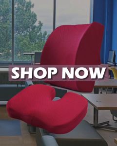 PDM Premium Memory Foam Seat Cushion and Lumbar Back Support Cushion Lumbar Pain Relief Pillow