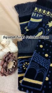 Sajadah Turki Velteksa Premium Black Edition: Souvenir Tahlilan Tasyakuran Oleh-oleh Haji Umroh