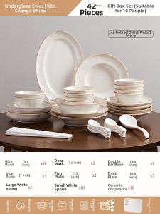 Elegant Retro Underglaze Ceramic Tableware Set