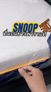 HomeBest [อัดสุญญากาศ] ที่นอนยางพาราแท้ รุ่น SNOOP สัมผัสนุ่มสบาย รองรับสรีระร่างกายได้ดี ลดอาการปวดหลัง