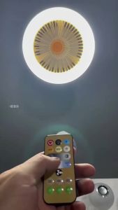 Lampu Kipas Angin Remote 2in1 36W E27 Plafon Fan Ceiling | Lampu Kipas Angin Gantung Plavon Super Terang | Lampu Atap With Kipas Angin Portable Multifungsi 2 In 1 Super Terang Indoor Hemat Energi With Timer Otomatis