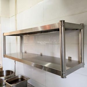 Wall-Mounted Stainless Steel Kitchen Shelf