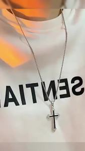 YoPo Cross Pendant Necklace Retro Flame Cross Necklace Mens and Womens Gift Men Women Jewelry