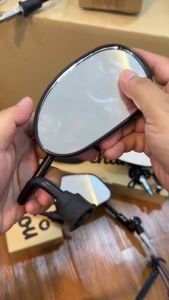 kính chiếu hậu WAVE A/ S110/ RSX - chân cong sơn đen bền chắc - 10 ly ren thuận Gắn nhiều dòng xe