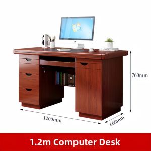 Employee Single Computer Desk with Drawer Lockable Modern