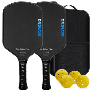 Vợt Cầu Lông Pickleball Làm Từ Sợi Carbon Thô T700 Ép Nhiệt Bề Mặt Có Vân Xoáy Và Cạnh Mút Đạt Tiêu Chuẩn USAPA