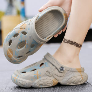 รองเท้าแตะกันลื่นสำหรับผู้ชาย ทรงลำลอง สวมใส่สบาย ระบายอากาศได้ดี รองเท้าแตะกันลื่นกลางแจ้งสำหรับฤดูร้อน