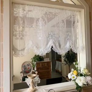 French Style Sheer Curtain Partition Short
