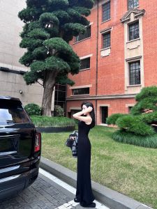 Woppei Womens Knitted Wide Leg Straight Cut Trousers Autumn Winter New Style Slimming 3D Pattern Black White High Waist Casual Pants