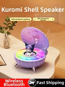 Kuromi Shell Bluetooth Speaker Small Size High Sound Quality Three-dimensional Surrounding Light Wireless Sound 1307