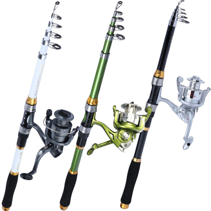 Spinning Fishing Rod Sets Reels 5.2:1 Spinning Fishing Reels Fishing Pole  Full Kit for Saltwater Fishing Tackle Sets