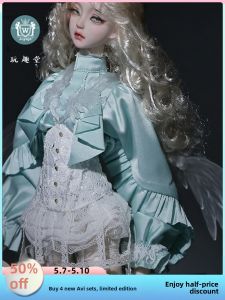 JOYBJD | Green European Style Dress with Angel Wings BJD Doll