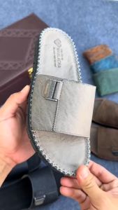 Dép da nam quai ngang đẹp kiểu dáng trẻ trυng cao cấp - D92.1